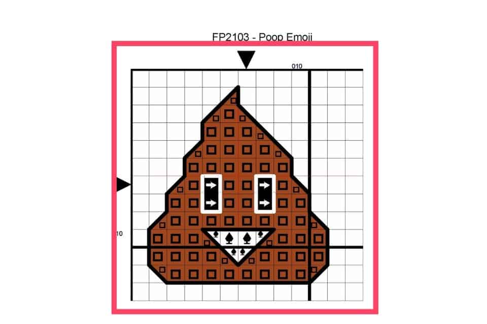 chart example for a counted cross stitch pattern