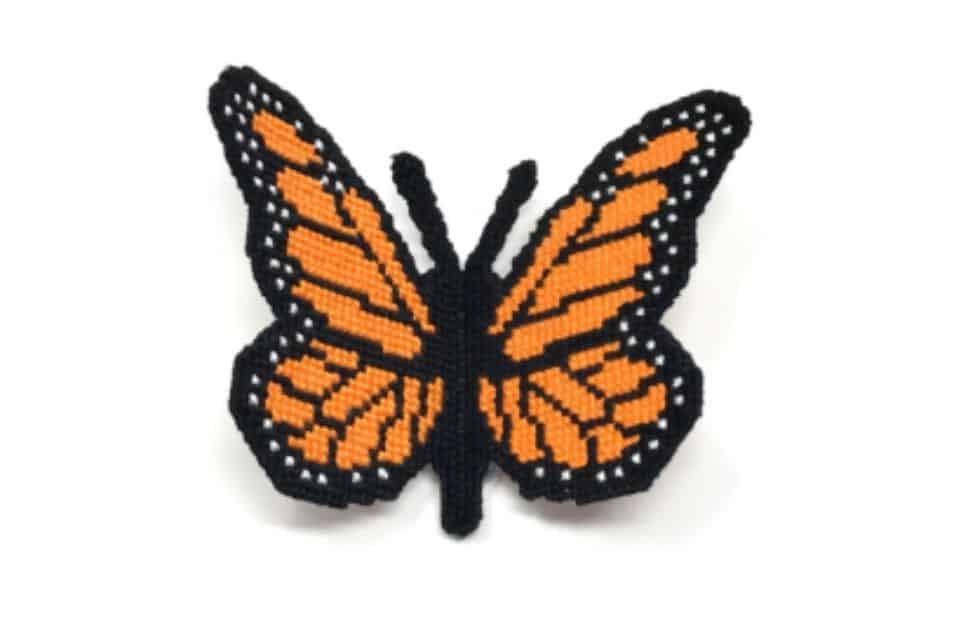 Monarch Butterfly Free 3D Cross Stitch pattern