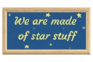 we are made of star stuff carl sagan quote free cross stitch pattern