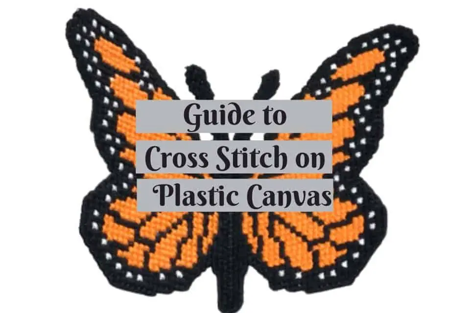3D Cross Stitched Monarch Butterfly with words Guide to Cross Stitch on Plastic canvas
